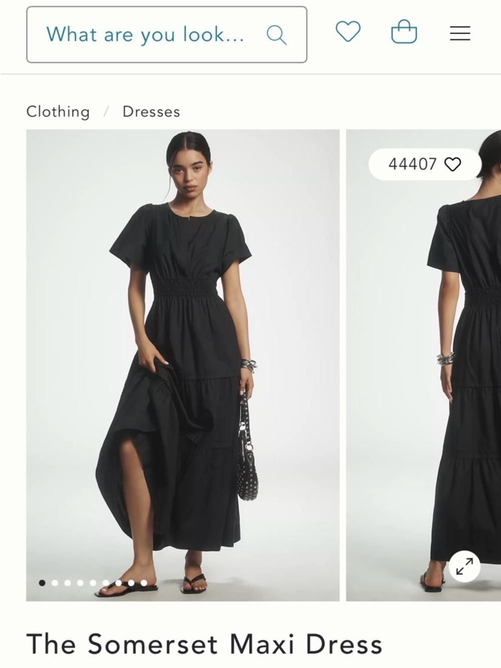 Anthropologie Black Somerset Tiered Maxi Dress - Picture 5 of 8